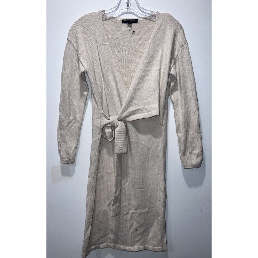 Banana Republic Women's Long Sleeve Top Wrap Sweater‎ Midi Dress Size XXS